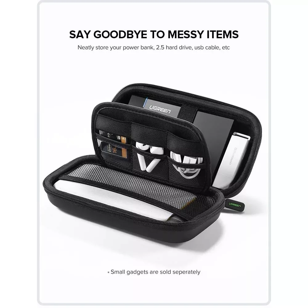 Ugreen 50274 HDD and Accessories Storage Case - Black - Thumbnail 3