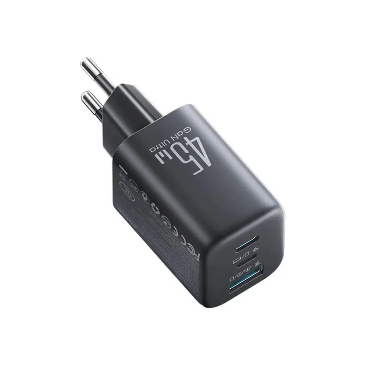 JOYROOM JR-TO1 45W GaN Wall Charger with 2 USB-C and 1 USB-A Ports - Thumbnail 5