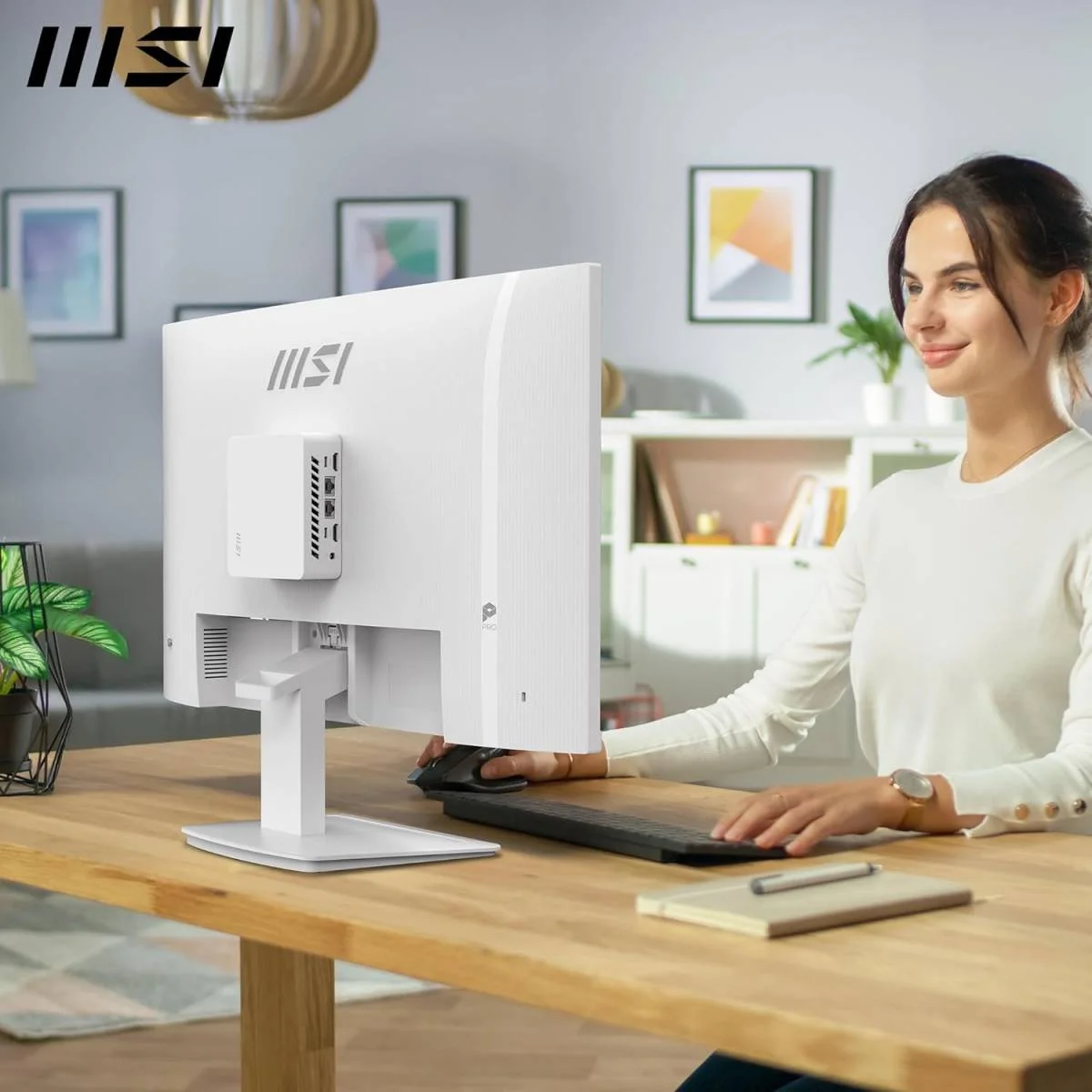 MSI 27-inch FHD IPS Monitor, 1920x1080, 144Hz, 1ms, HDR Ready, White – PRO MP273W E14A - Image 5