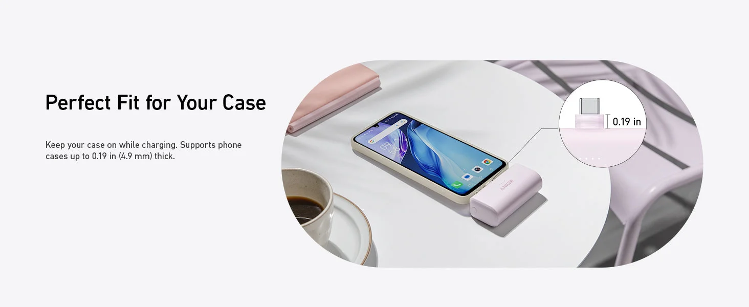 باور بانك Anker Nano A1653H21 سعة 5000mAh بقدرة 22.5W مع موصل USB-C مدمج باللون الأبيض Shell White - Image 11