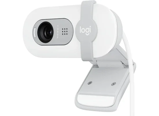 كاميرا ويب Logitech Brio 100 بدقة Full HD 1080p مع ميكروفون وغطاء خصوصية USB-A - أبيض - Thumbnail 9