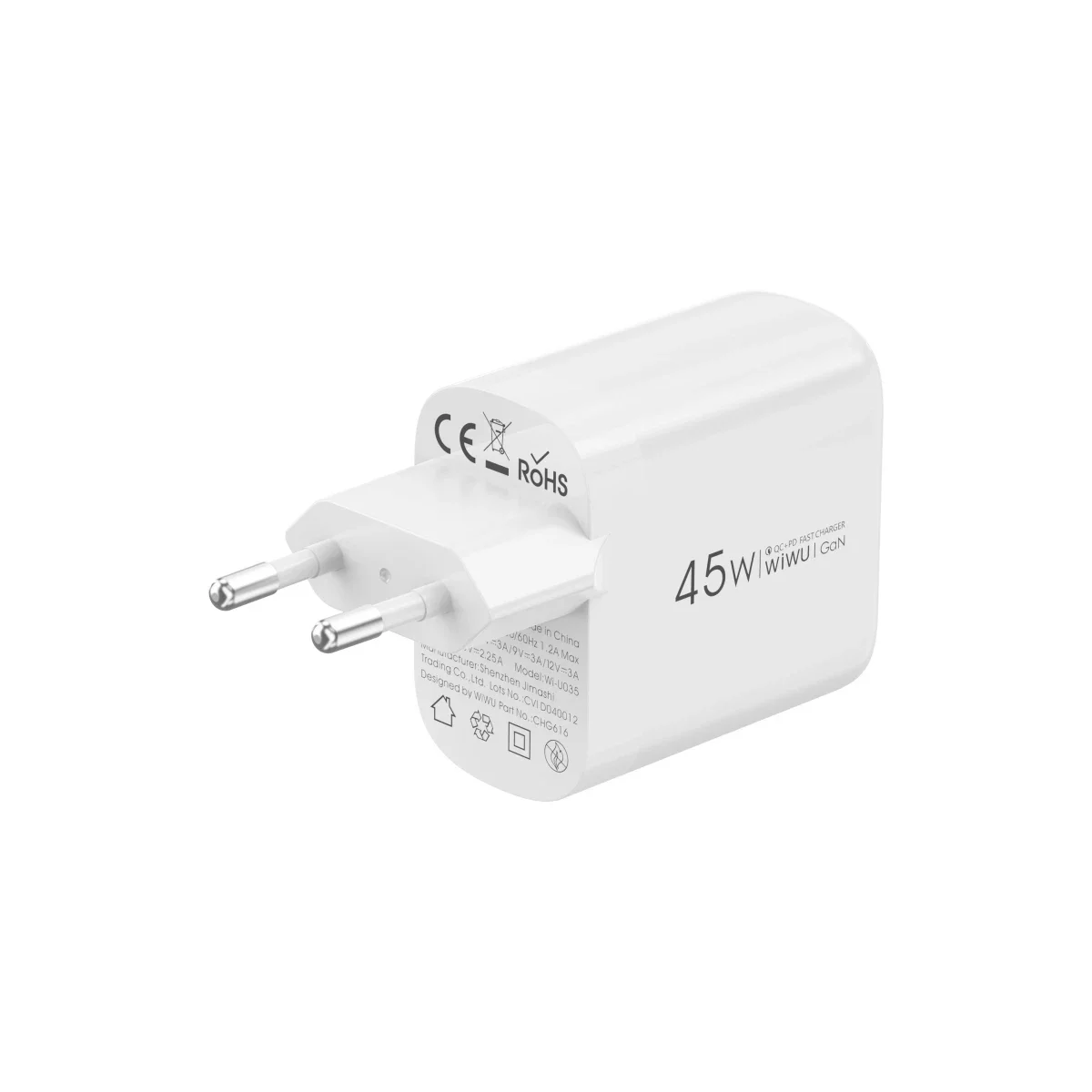WIWU Wi-U035 Ark 45W PD GaN Wall Charger - White - Image 2