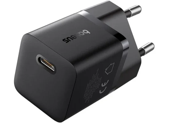 شاحن جداري سريع Baseus GaN5 Mini بقدرة 25 واط ومنفذ USB-C مع PPS وPD 3.0 وQC 3.0 - أسود - Image 6