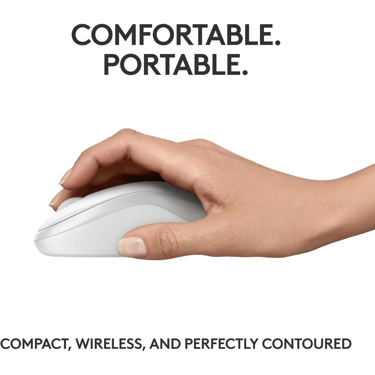 Logitech M240 Silent Bluetooth Wireless Mouse - Off White - Thumbnail 5