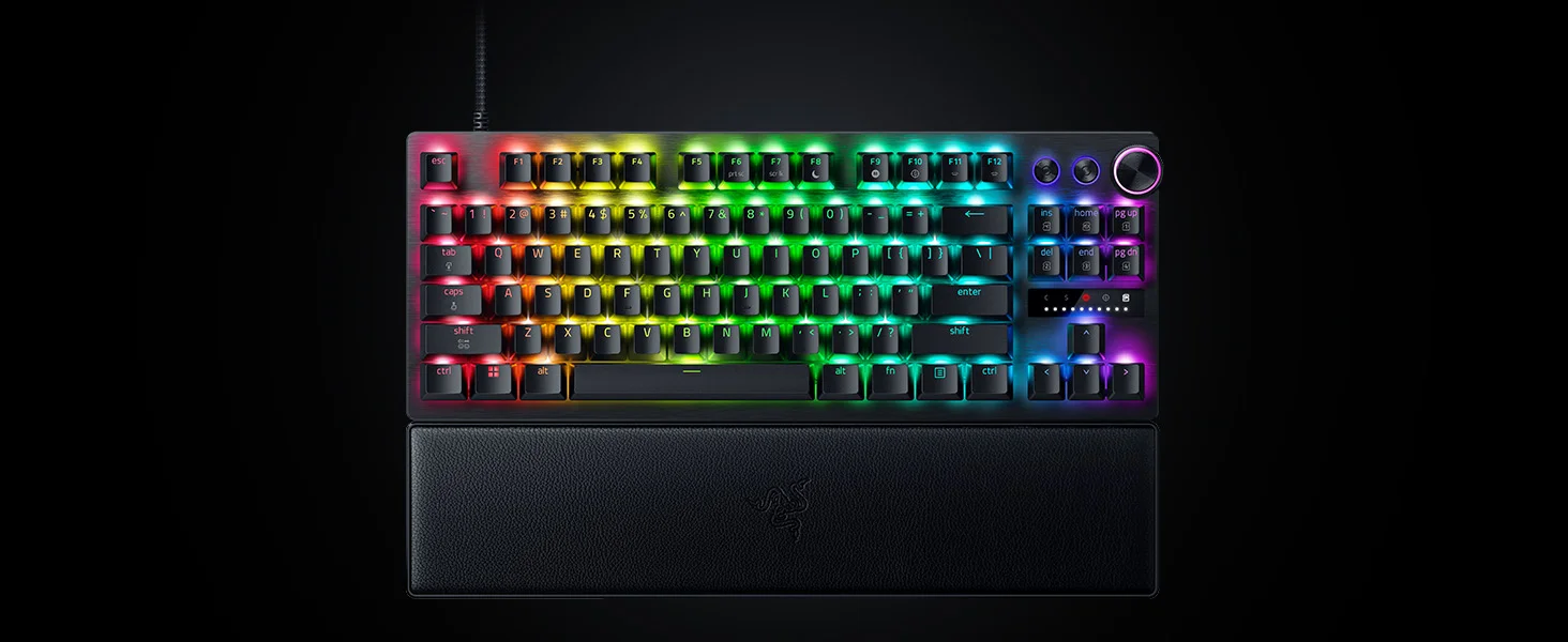 كيبورد ألعاب Razer Huntsman V3 Pro TKL بسرعة 8KHz أسود - Thumbnail 26