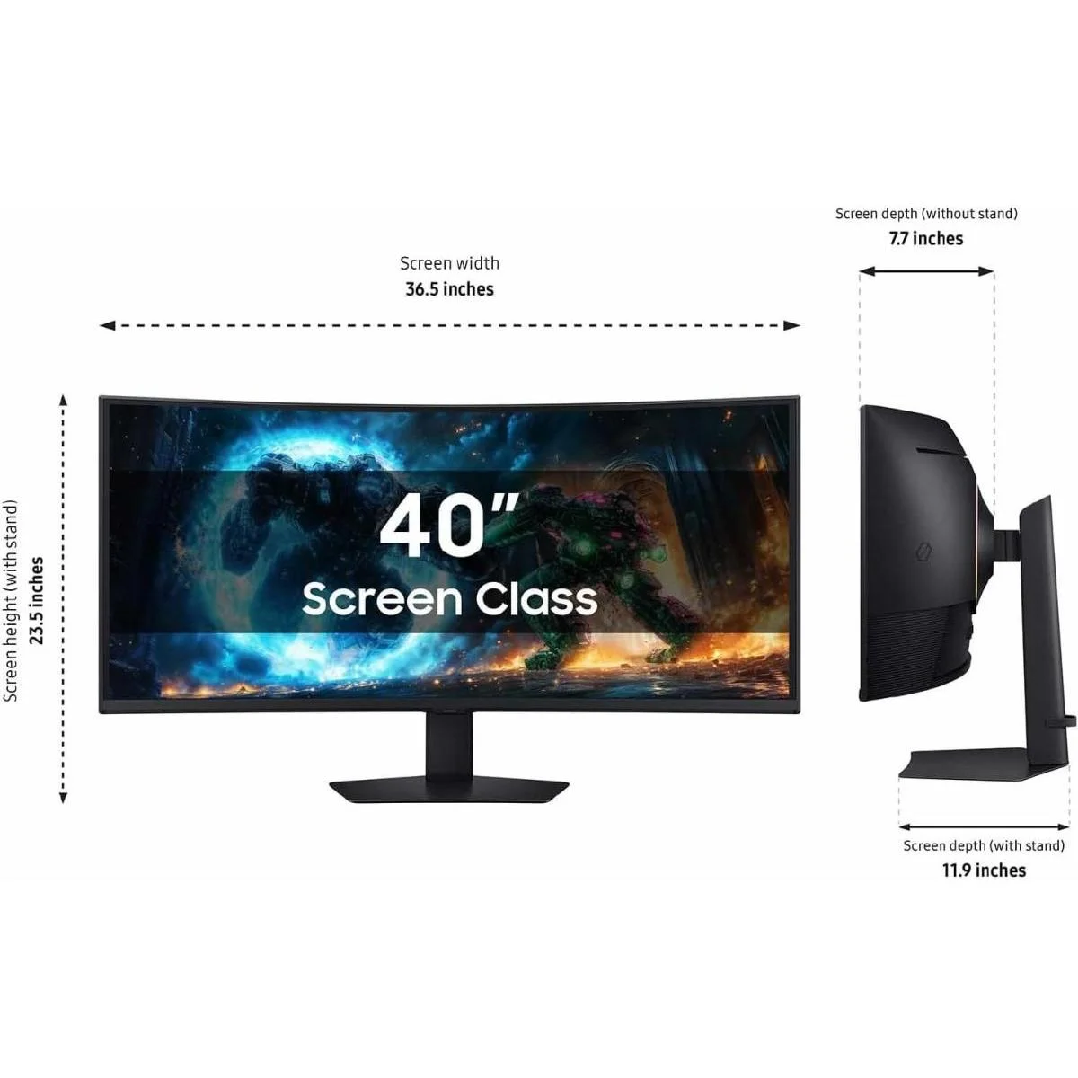 Samsung Odyssey G7 FG750 40-Inch Curved WUHD 5K2K VA Gaming Monitor, 180Hz, 1ms - Image 2