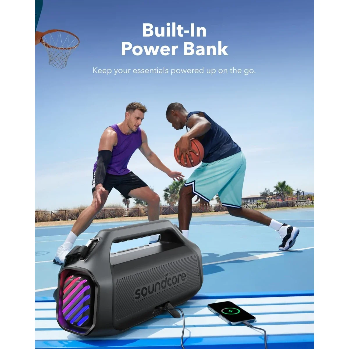 سماعة محمولة Anker Soundcore Boom 2 Plus بتقنية Bluetooth بقدرة 140 واط باللون الأسود - Image 5