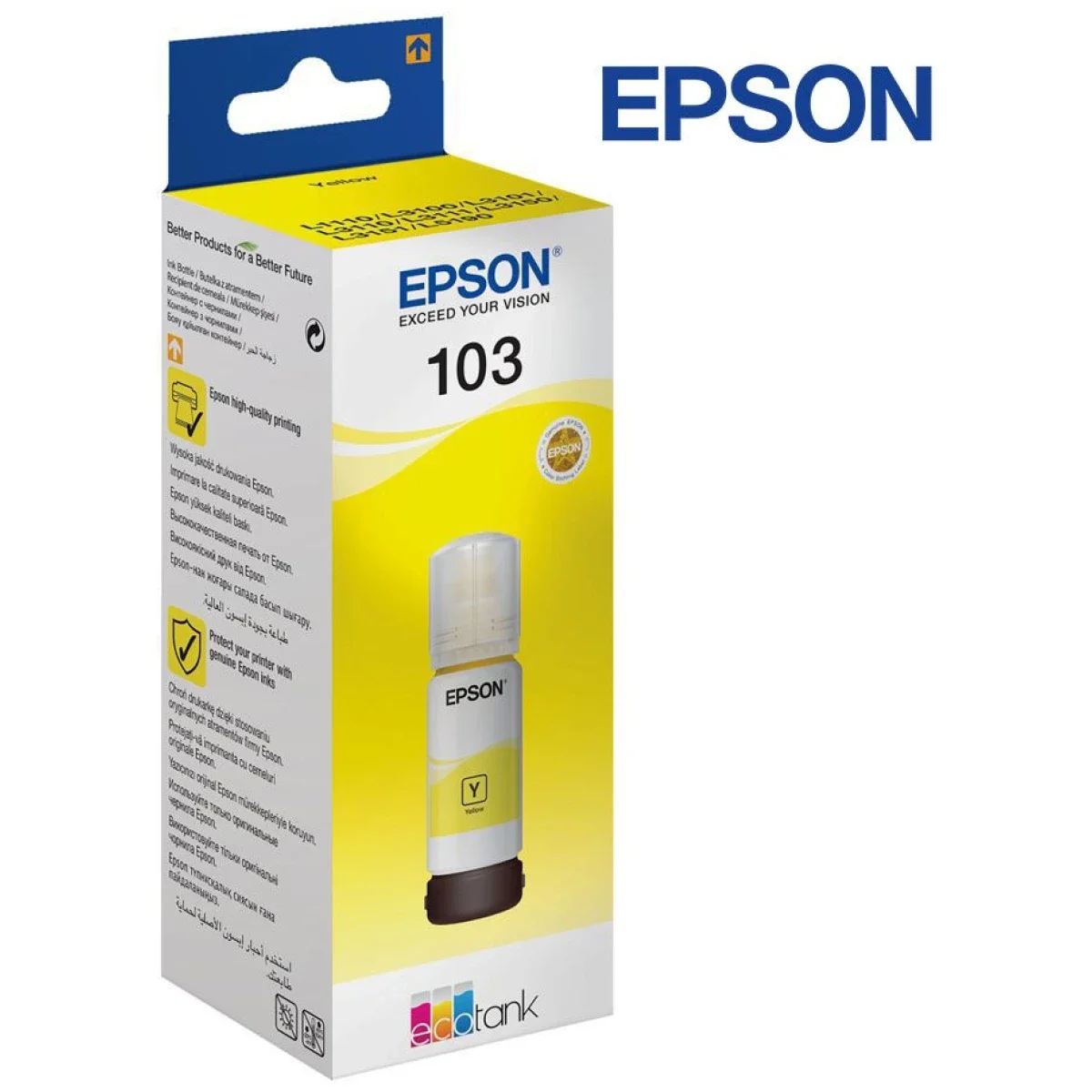 EPSON 103 EcoTank Genuine Yellow Ink Bottle 65 ml