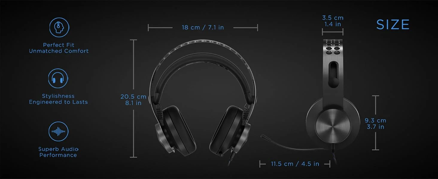 Lenovo Legion H500 Pro 7.1 Surround Sound Gaming Headset GXD0T69864 Black - Image 17