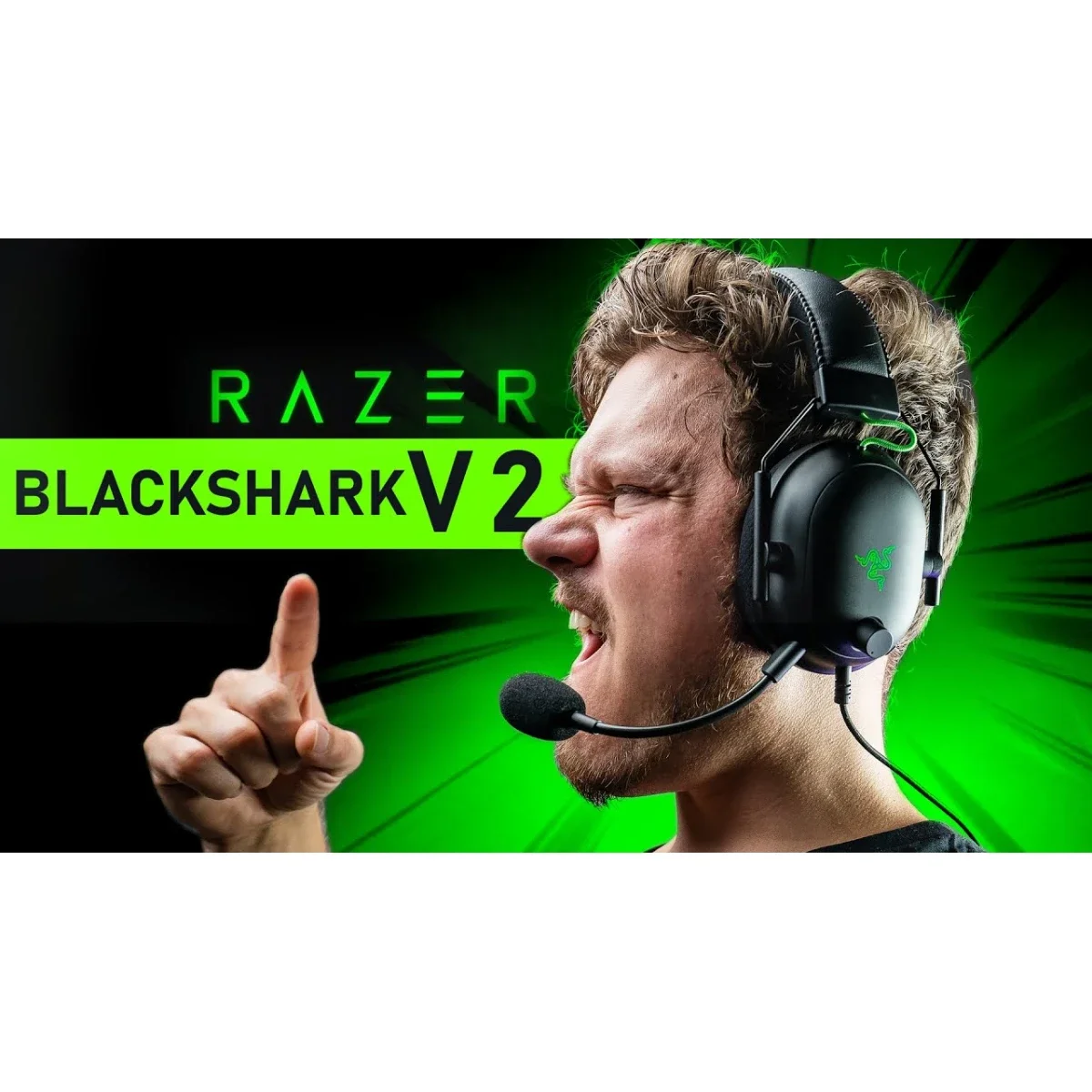 Razer BlackShark V2 X Wired Gaming Headset with 7.1 Surround Sound, 50mm Drivers, Black - Thumbnail 2