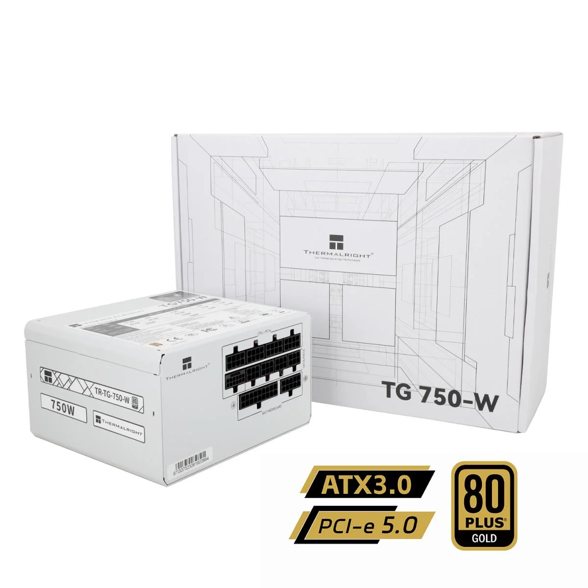 Thermalright TG-750-W 750W 80 Plus Gold Fully Modular ATX 3.0 Power Supply - White