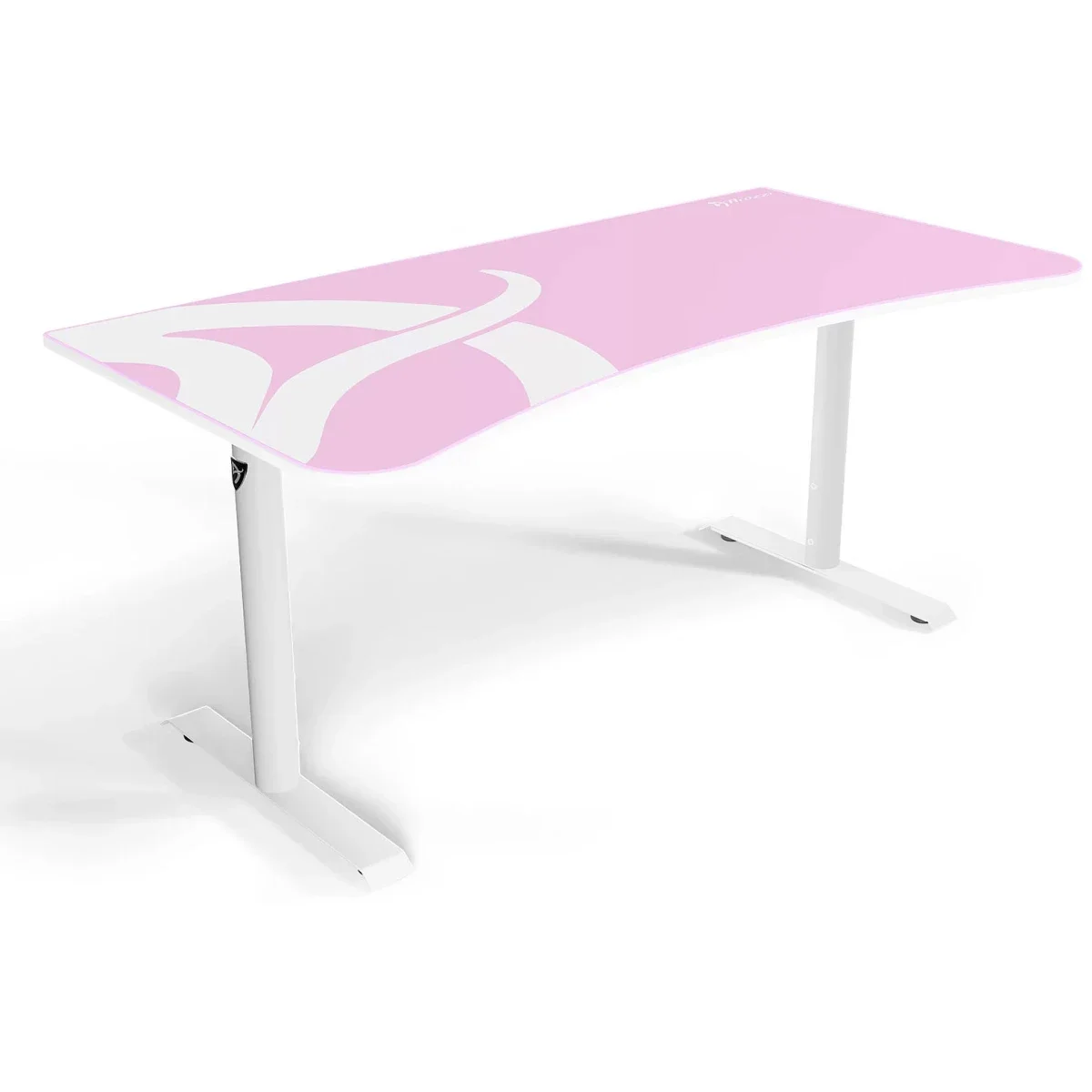 Arozzi Arena Ultrawide Curved Gaming Desk with Water-Resistant Mat, 160 cm, Pink - Image 3