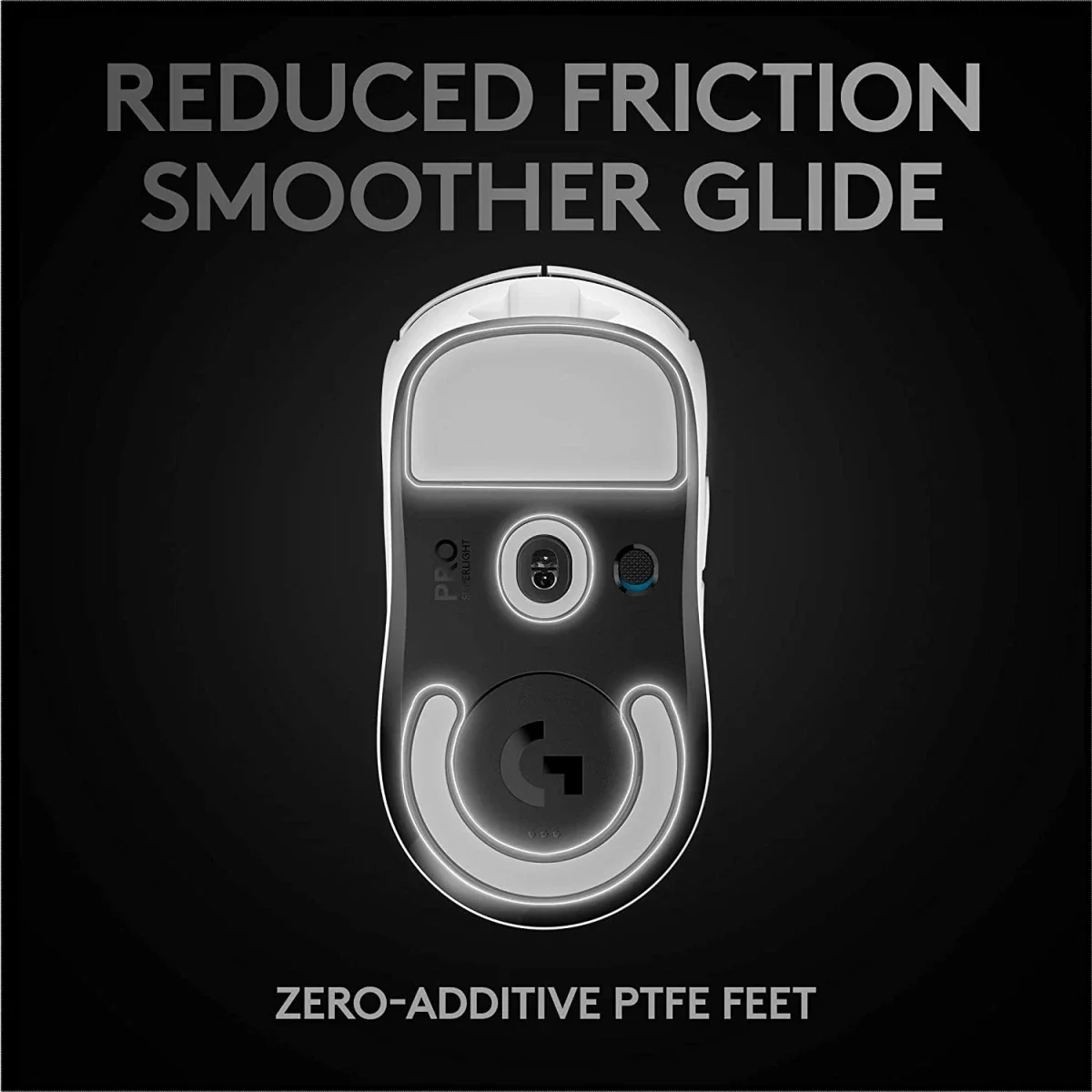 ماوس ألعاب لاسلكي Logitech G PRO X SUPERLIGHT بمستشعر HERO 25K ودقة 25,600 DPI و5 أزرار أبيض - Thumbnail 7