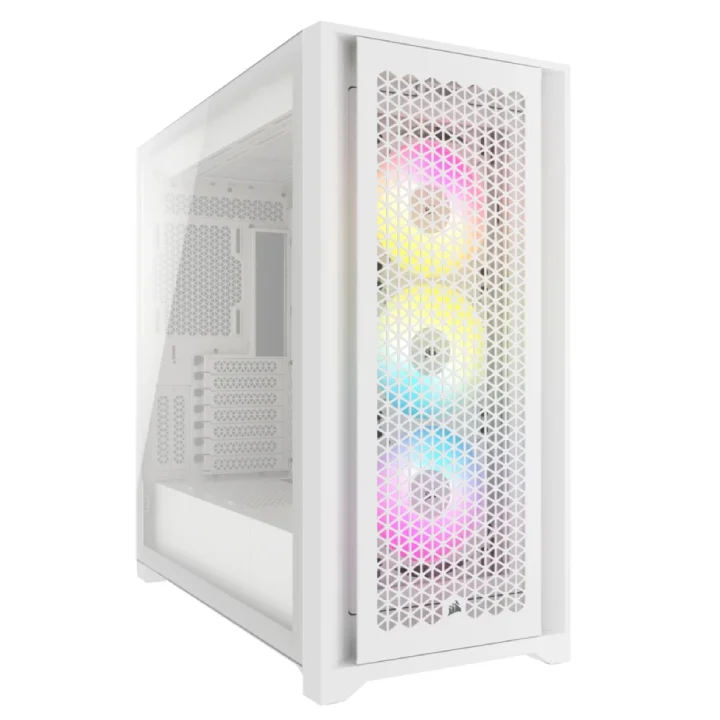 كيس كمبيوتر Corsair iCUE 5000D RGB ميد تاور – أبيض – CC-9011243-WW