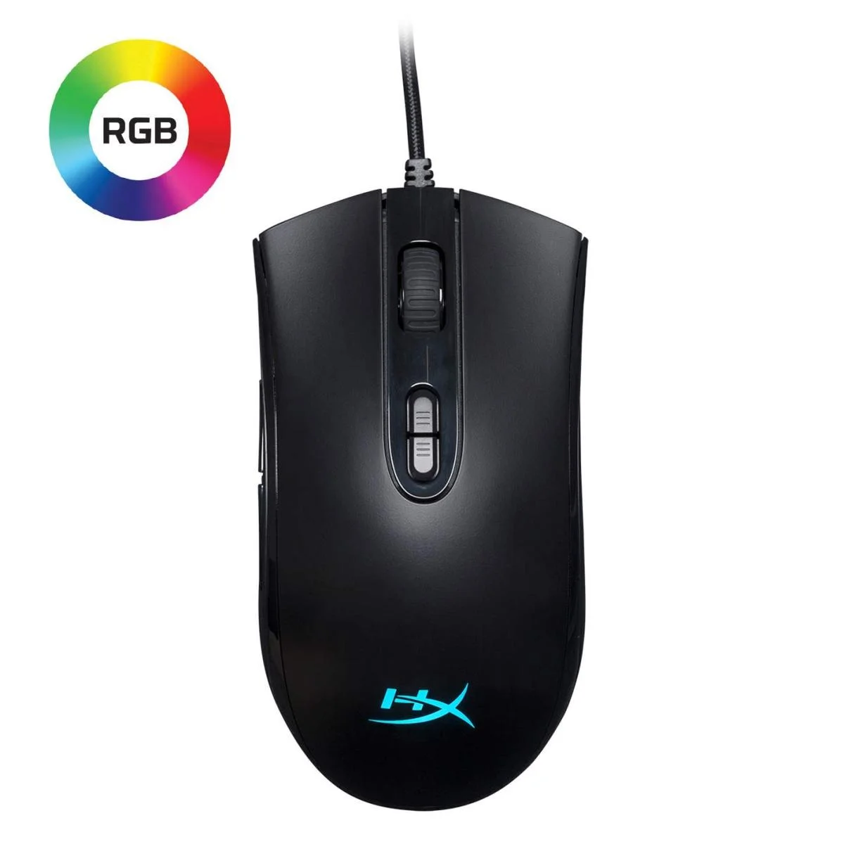 ماوس ألعاب HyperX Pulsefire Core بإضاءة RGB ودقة 6200 DPI و7 أزرار قابلة للبرمجة