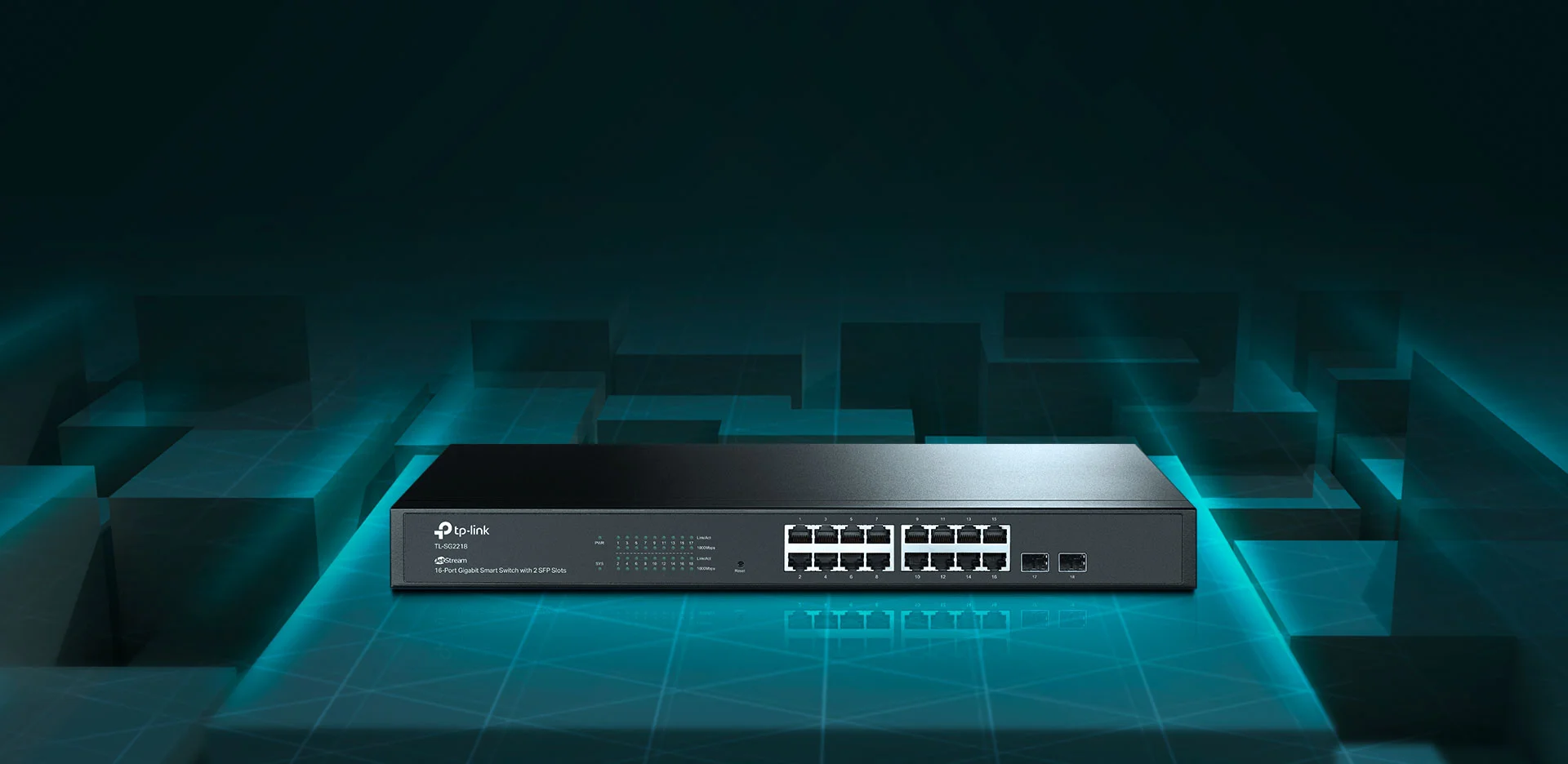 سويتش TP-LINK TL-SG2218P ذكي مُدار جيجابت 16 منفذ PoE+ مع منفذي SFP وقدرة 150W - Image 8