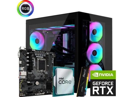 كمبيوتر ألعاب Intel Core i7-13700F مع RTX 5070 12GB وذاكرة DDR4 بسعة 16GB وSSD NVMe بسعة 1TB - Thumbnail 2