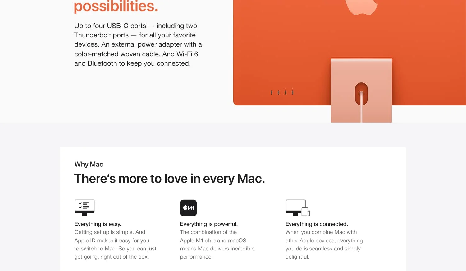 Apple iMac 24-inch All-in-One Desktop (2021) M1 8-Core CPU 8-Core GPU 8GB RAM 256GB SSD 4.5K Retina Display Silver - Image 13