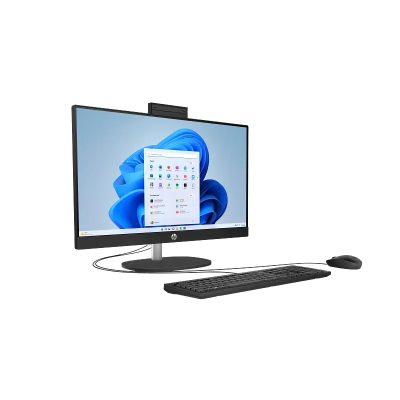 كمبيوتر مكتبي الكل في واحد HP 24-cr1035ne بمعالج Core Ultra 7 155U، رام 8GB، SSD 512GB، DOS، شاشة 23.8 إنش FHD IPS، أسود، مع ماوس وكيبورد (D33HREA) - Thumbnail 3