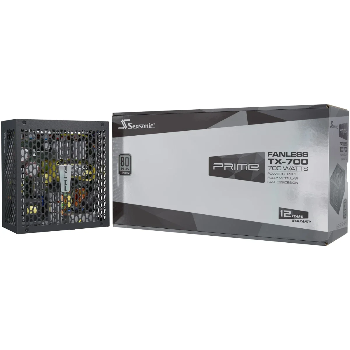 مزود طاقة Seasonic PRIME FANLESS TX-700 بقدرة 700 واط وكفاءة 80 PLUS Titanium معياري بالكامل بدون مروحة