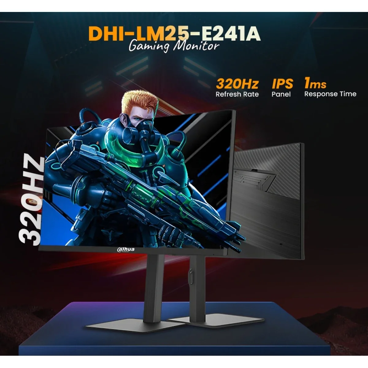 شاشة ألعاب Dahua LM25-E241A مقاس 25 إنش IPS Full HD، 320 هرتز، 1 مللي ثانية