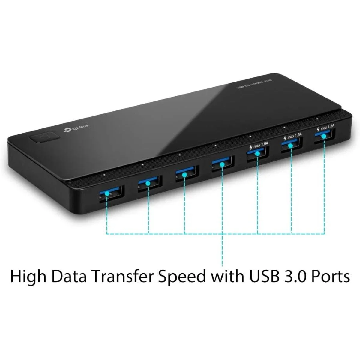 TP-LINK UH700 7-Port USB 3.0 Hub with 5Gbps Transfer Speed and 1.5A Fast Charging - Image 2
