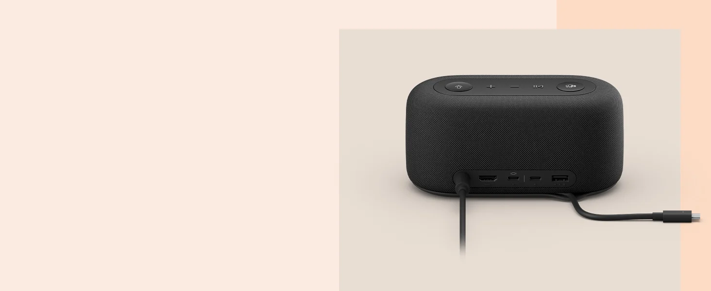Microsoft Audio Dock Speakerphone Docking Station for Dual Display and Microsoft Teams - Thumbnail 8