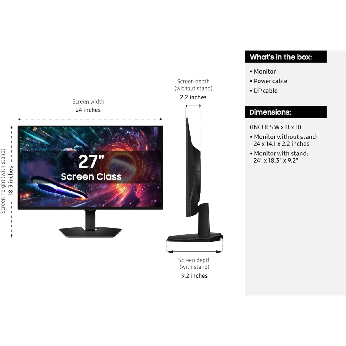 شاشة ألعاب Samsung Odyssey G5 G50SF OLED مقاس 27 إنش QHD، 180Hz، 0.03ms - Thumbnail 10