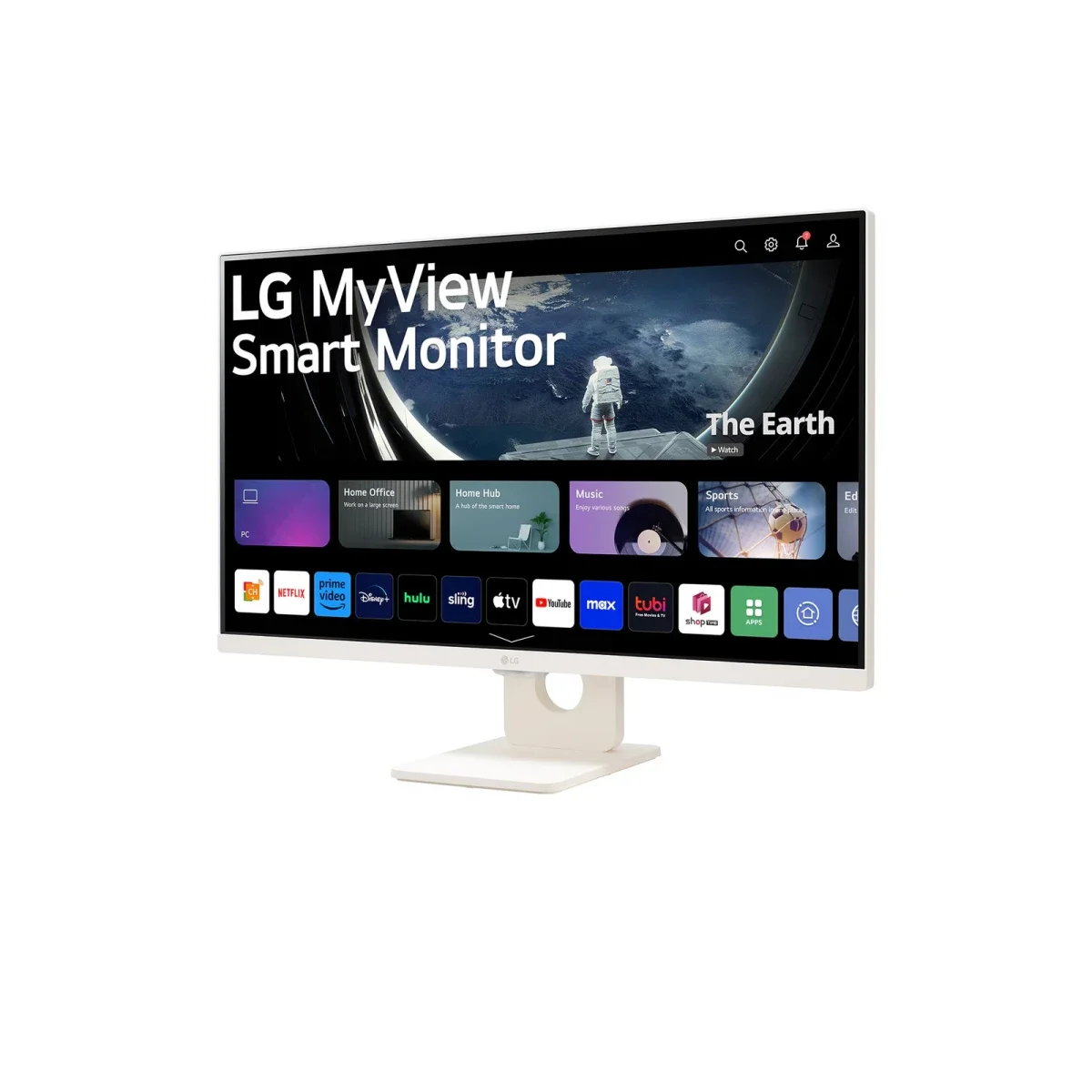 شاشة LG 27U511SA-W ذكية 27 إنش Full HD IPS بتردد 100 هرتز مع سماعات، أبيض - Thumbnail 2