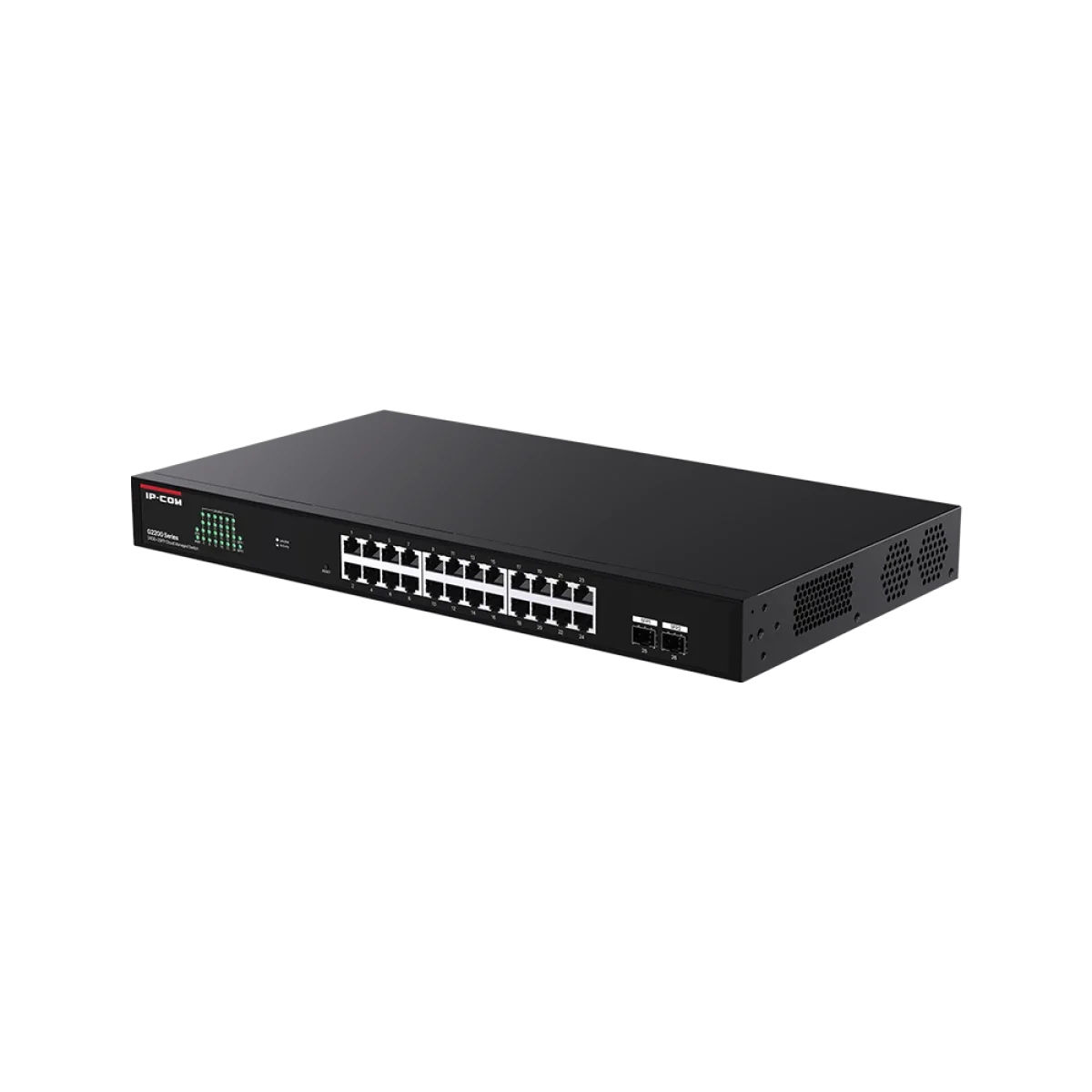 سويتش شبكة IPCOM G2226F مُدار جيجابت 24 منفذ مع منفذي رفع SFP - Image 2