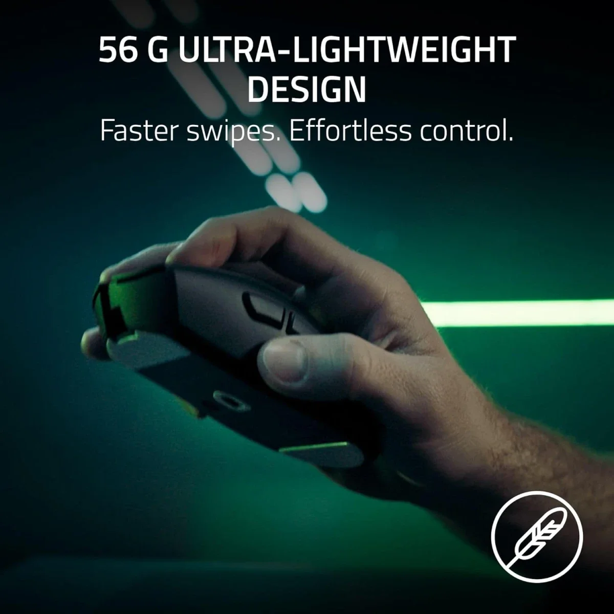 ماوس ألعاب Razer DeathAdder V4 Pro لاسلكي، 56 غرام، HyperSpeed الجيل الثاني، مستشعر Focus Pro 45K الجيل الثاني، عجلة تمرير بصرية، مفاتيح بصرية الجيل الرابع، بطارية حتى 150 ساعة، أبيض - Thumbnail 2