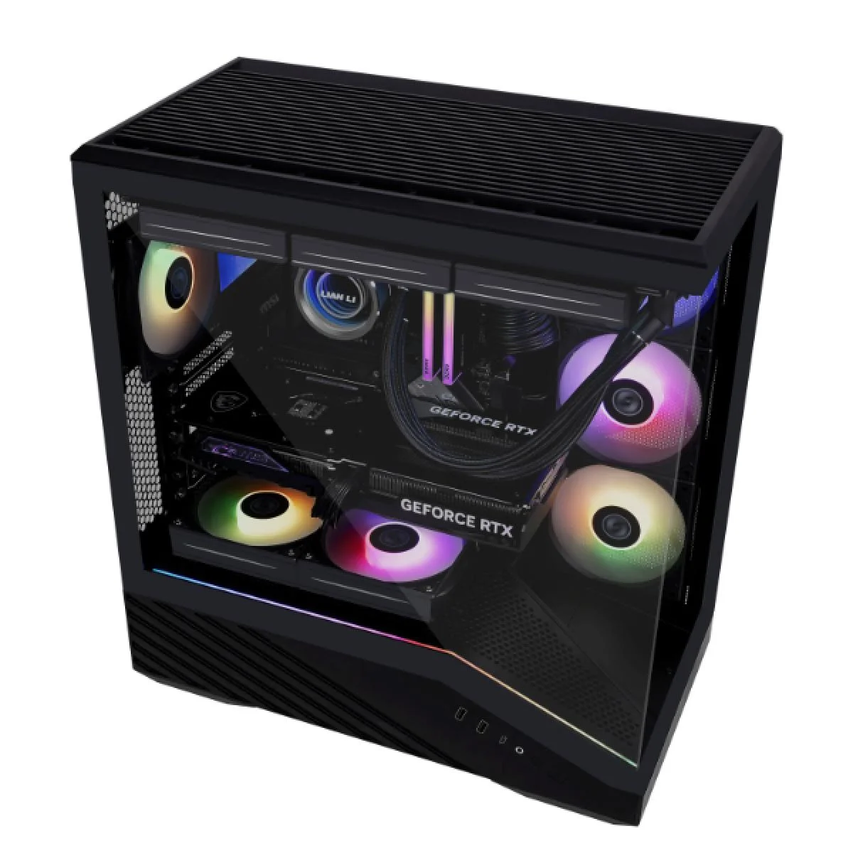 هيكل ألعاب LIAN LI Vector V100RX MESH أسود ARGB ATX ميد تاور مع Type-C - Image 3