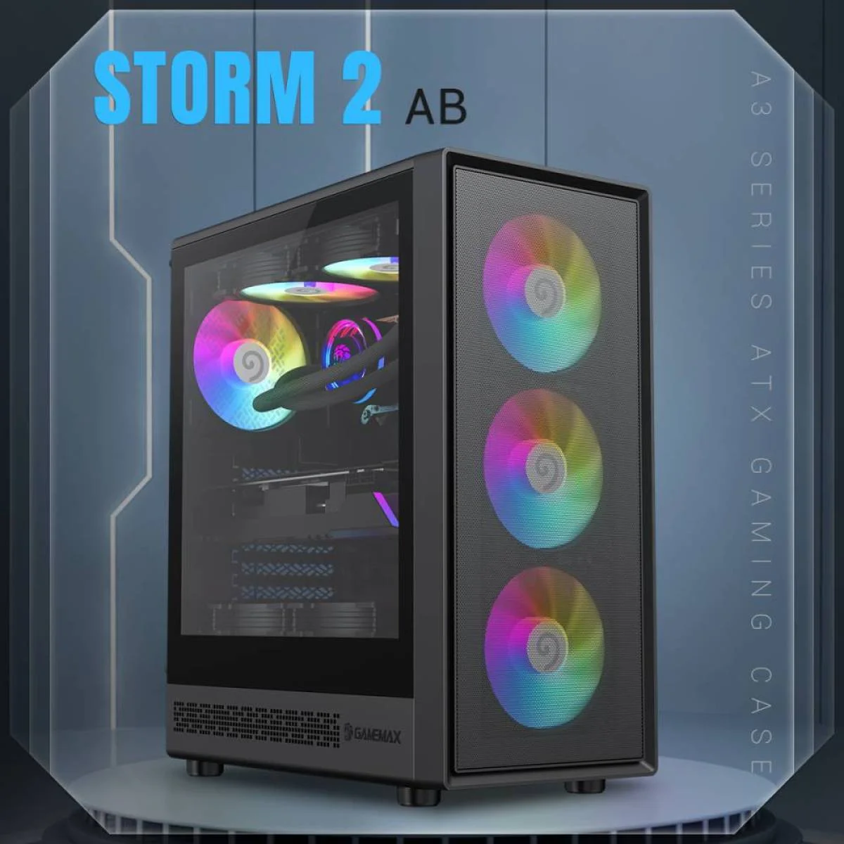 كمبيوتر ألعاب GTS بمعالج Core i5-12400F وكرت RTX 3050 6GB ورام 16GB وSSD 500GB i5-12th 3050