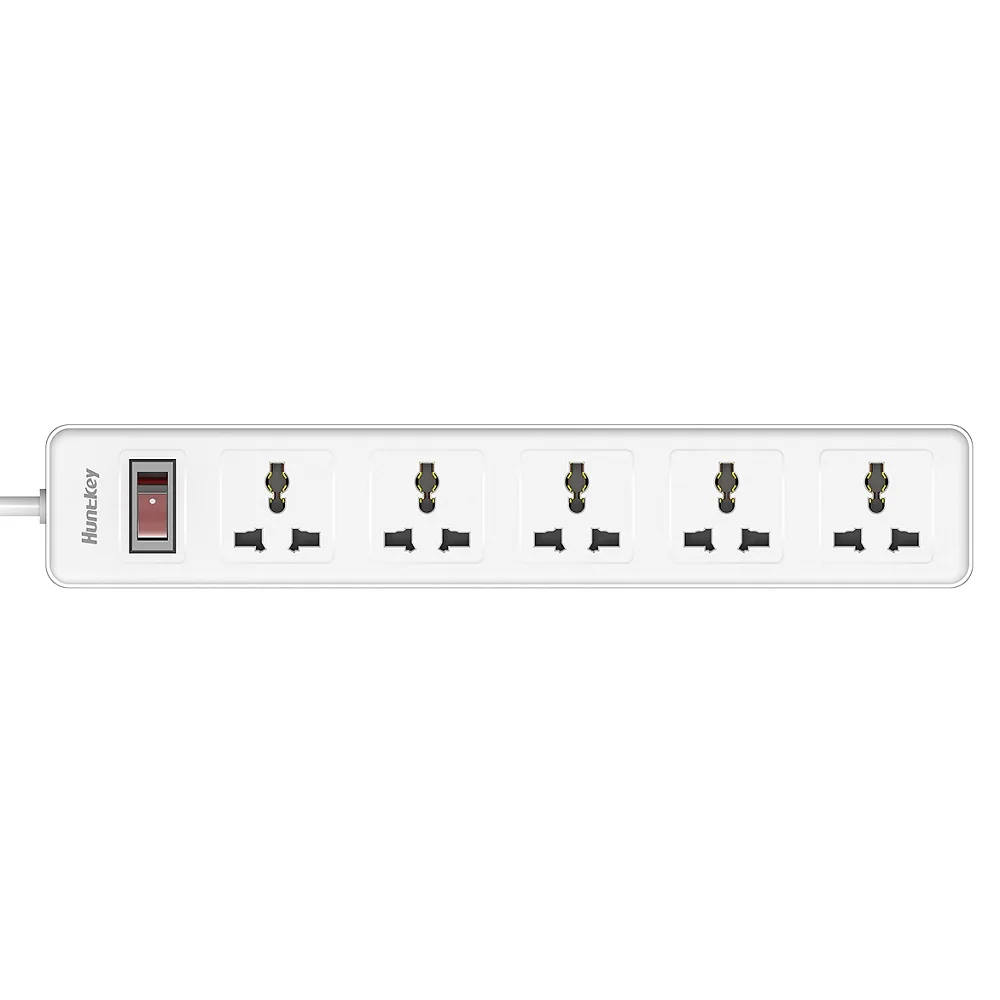 Huntkey SSZ501 Power Strip, 5 Sockets, 3m Cord, UK Plug - Thumbnail 2