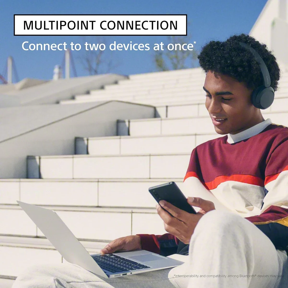 سماعات رأس لاسلكية Sony WH-CH520 بتقنية Bluetooth 5.2، أسود، حتى 40 ساعة - Image 6