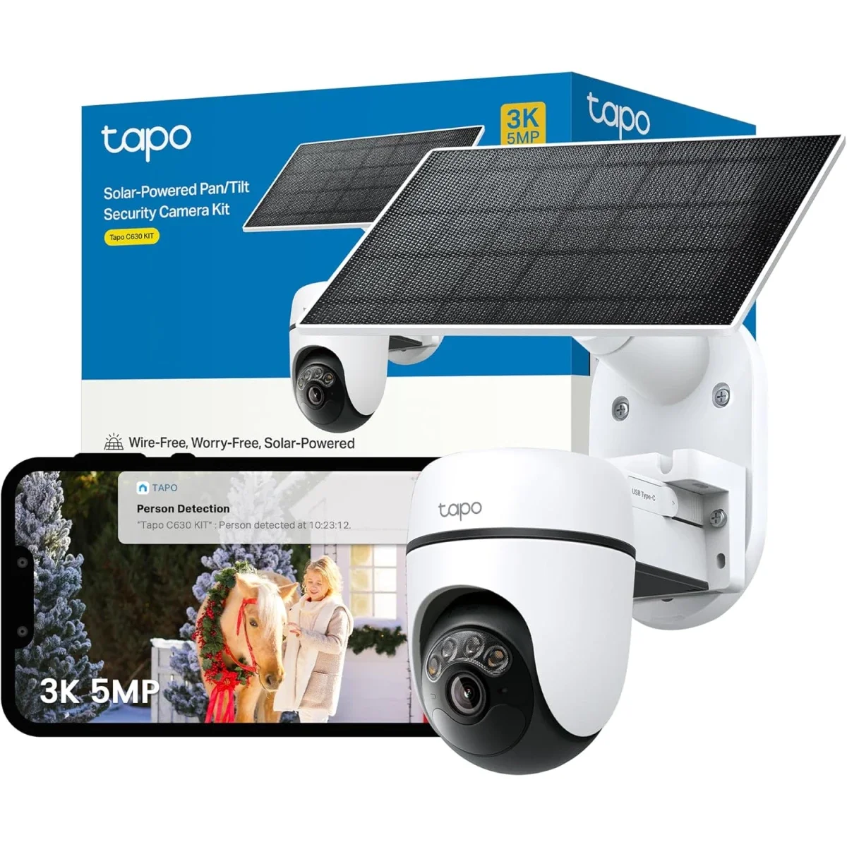 TP-LINK Tapo C630 KIT 3K 5MP Solar Outdoor Wireless Security Camera - Image 1