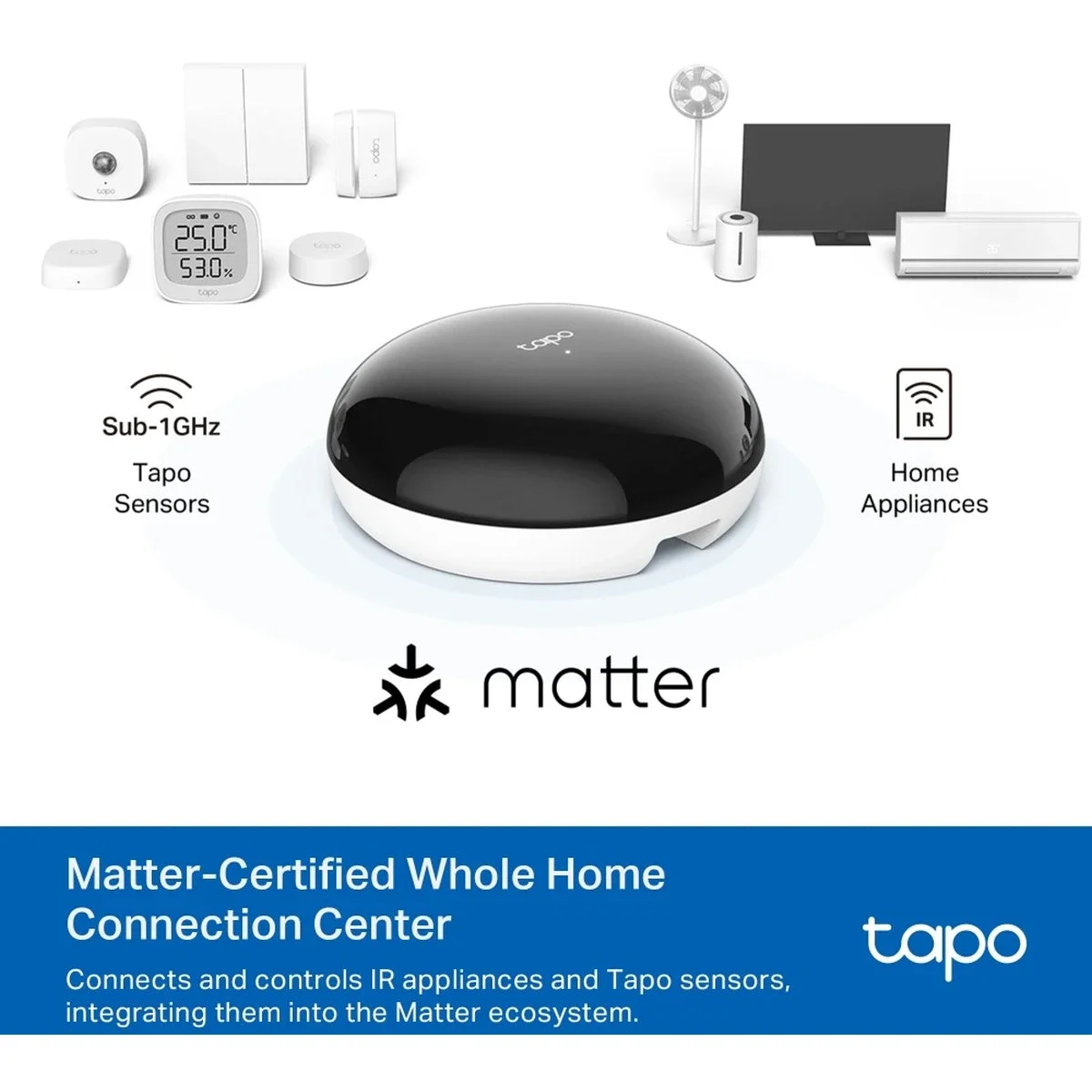 TP-LINK Tapo H110 Smart Infrared Hub with Matter and Sub-1GHz - Image 4