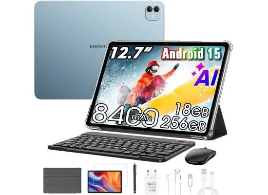 تابلت ألعاب BlackView Link 8 بشاشة 12.7 إنش، Android 15، Helio G100، رام 6+12GB، 256GB، 90Hz، 2K+، أزرق Dawn Blue - Thumbnail 10