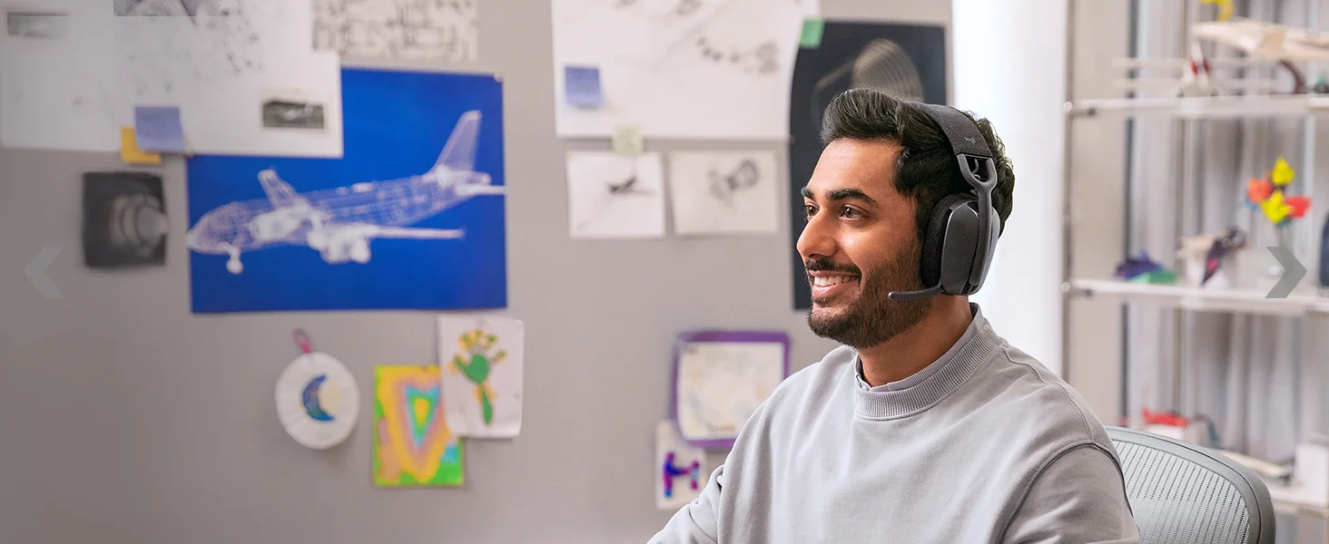 سماعة رأس Logitech Zone Vibe 100 خفيفة الوزن بتقنية Bluetooth وميكروفون عازل للضوضاء - Graphite - Thumbnail 13