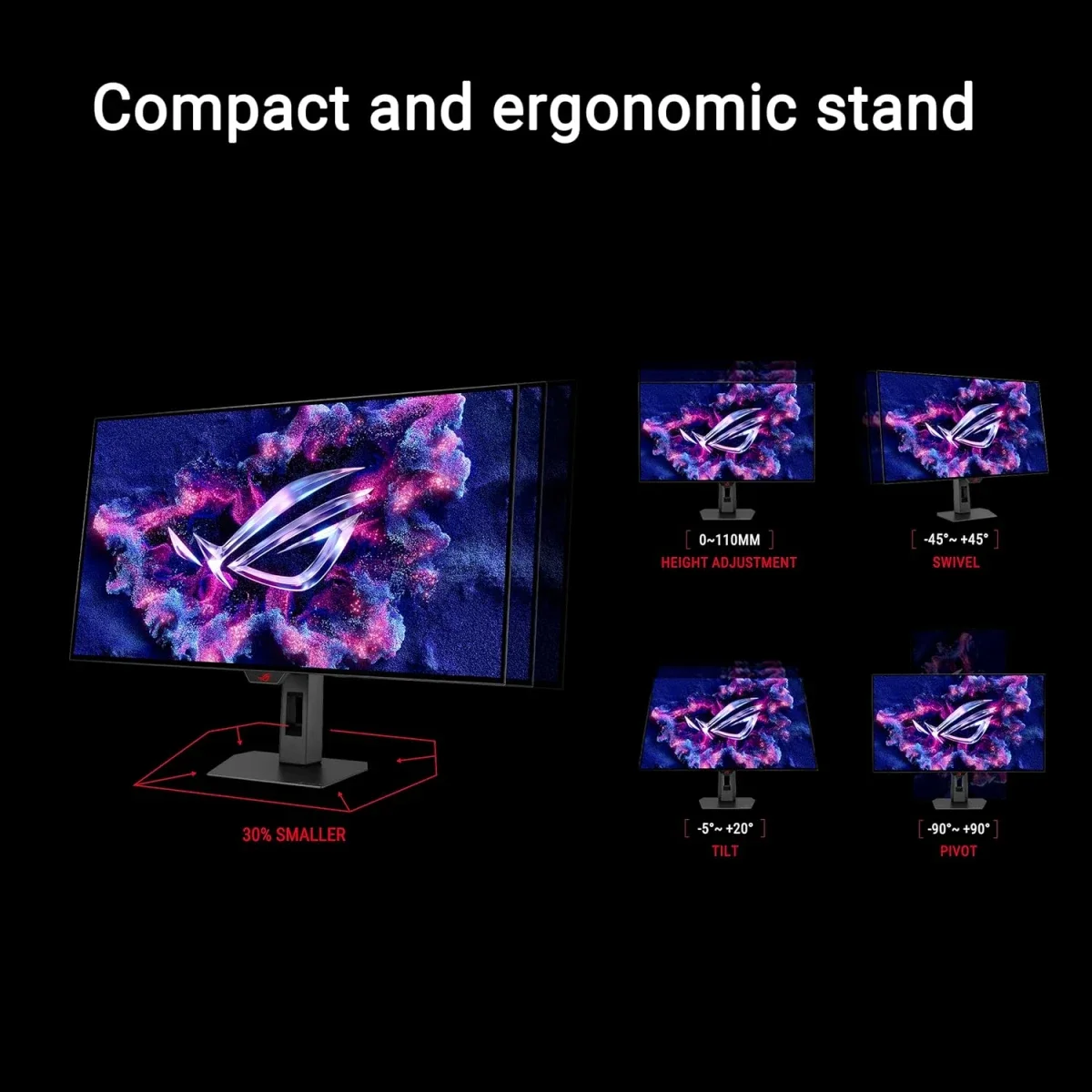 شاشة ألعاب Asus XG27AQDMGR ROG Strix OLED مقاس 27 إنش بدقة 2K ومعدل 240 هرتز - Thumbnail 6