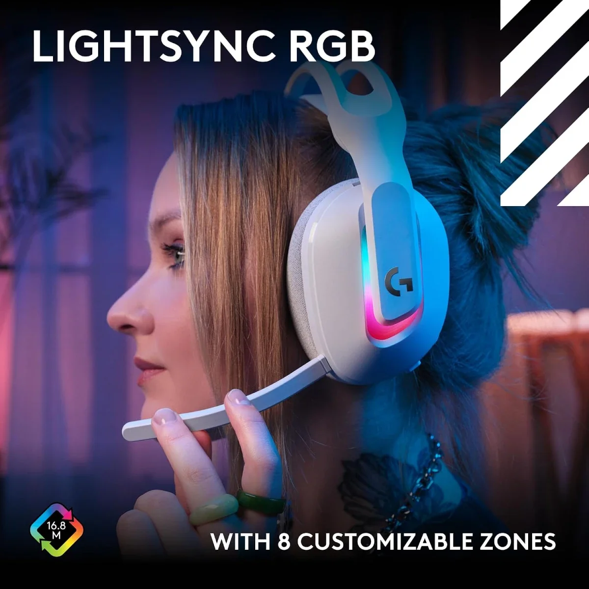 سماعة ألعاب لاسلكية Logitech ASTRO A20 X LIGHTSPEED باللون الأبيض - Image 8