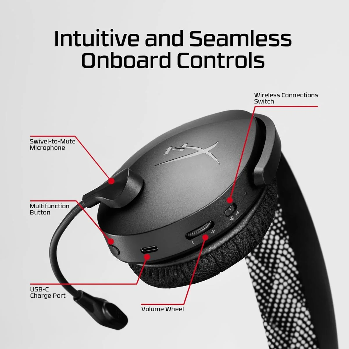 Hyper X Cloud Jet Dual Wireless Gaming Headset with 2.4 GHz & Bluetooth - Image 3