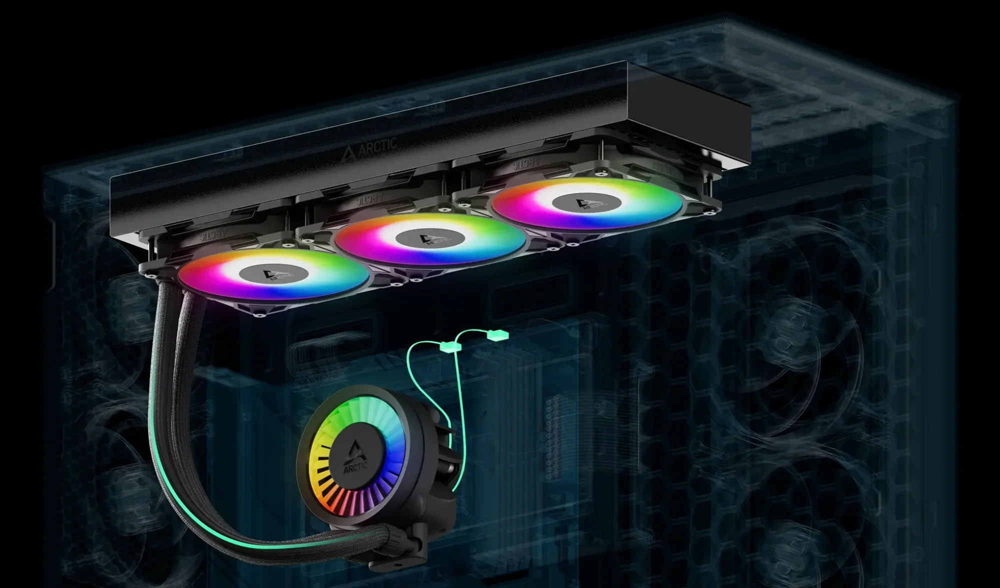 مبرد سائل للمعالج ARCTIC Freezer III Pro 360 A-RGB الكل في واحد - Image 6