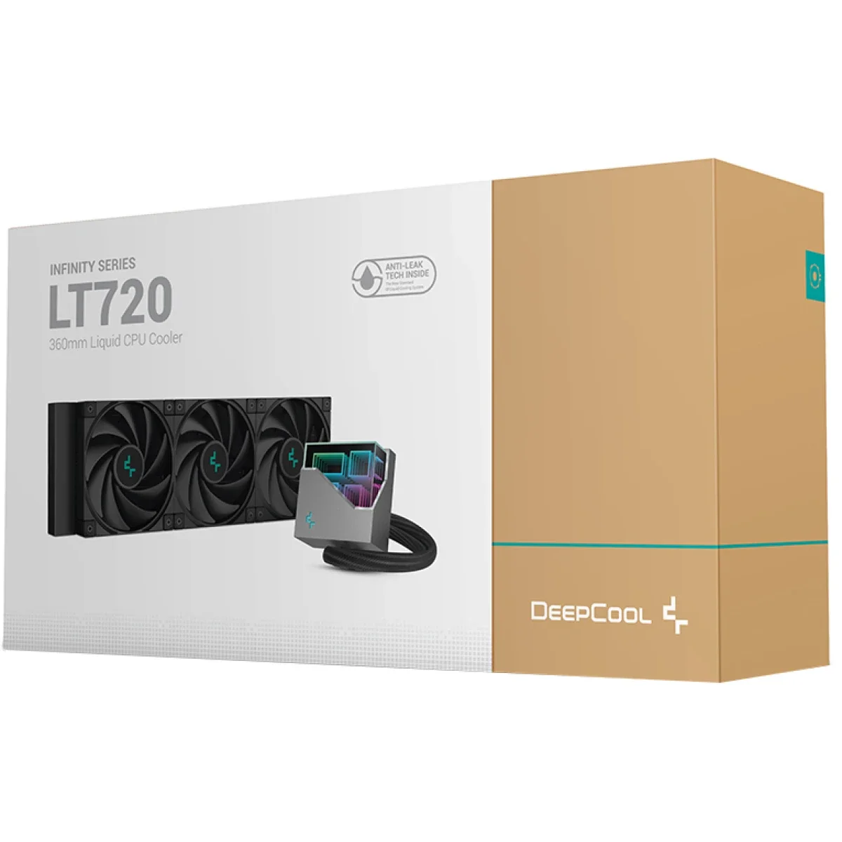 مبرد معالج مائي DeepCool LT720 بمضخة ثنائية الحجرة من الجيل الرابع 3100RPM وإضاءة ARGB ومرآة لا نهائية وقدرة تبريد 300W - Image 2