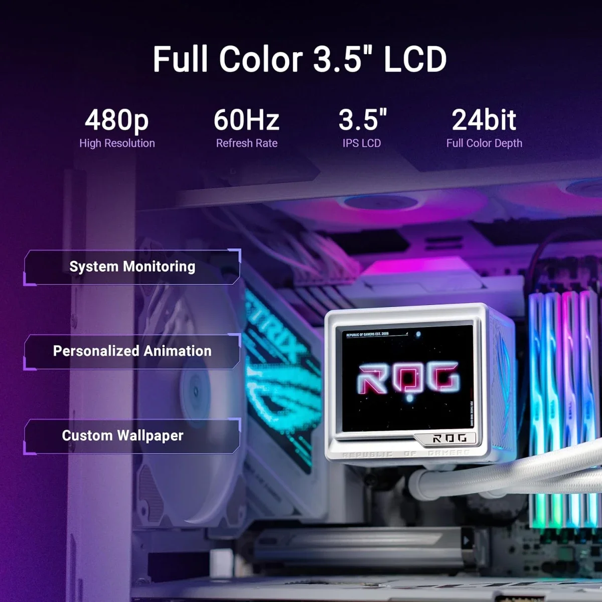 Asus ROG Ryujin III 360 ARGB Extreme AIO CPU Liquid Cooler White - Image 8