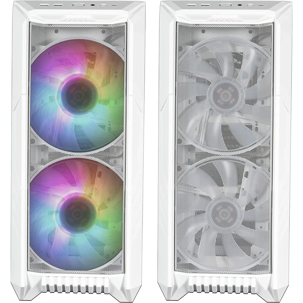 Cooler Master HAF 500 White Edition Mid-Tower PC Case with High Airflow Mesh, ARGB Fans, USB 3.2 Gen 2 Type-C - Thumbnail 2