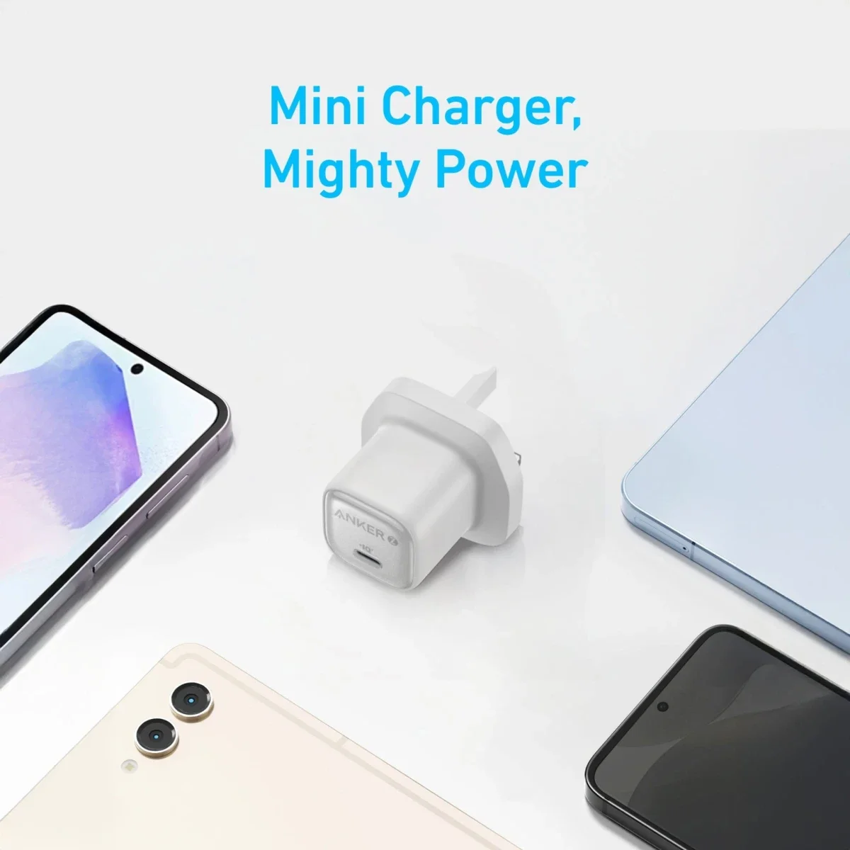 شاحن Anker Zolo ICE بقدرة 20 واط GaN USB-C للشحن السريع - أبيض - Thumbnail 3