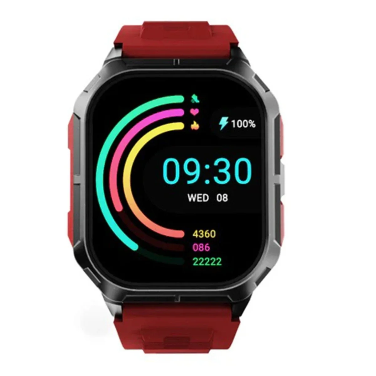 ساعة ذكية HiFuture ULTRA 3 للمكالمات عبر Bluetooth بشاشة IPS مقاس 2.0 إنش - أحمر - Thumbnail 3