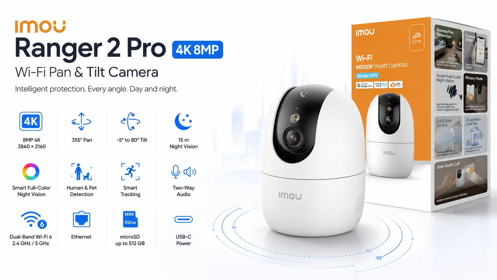 IMOU Ranger 2 Pro 4K 8MP Wi-Fi Pan & Tilt Camera - Thumbnail 5