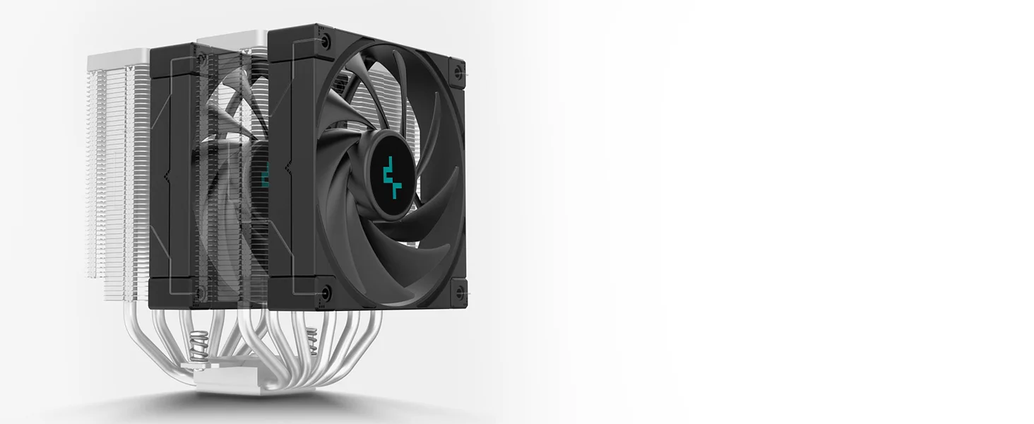DeepCool AK620 White CPU Air Cooler 260W TDP Dual-Tower with 6 Copper Heat Pipes and Dual 120mm PWM Fans - Image 8